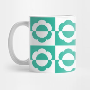 Mayapple Checkerboard Teal Mug